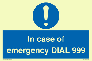 MF7144: In case of emergency DIAL 999