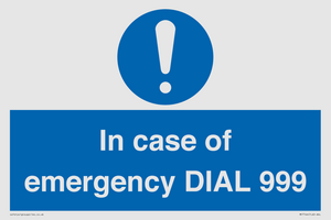 MF7144: In case of emergency DIAL 999