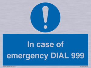 MF7144: In case of emergency DIAL 999