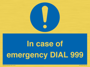 MF7144: In case of emergency DIAL 999