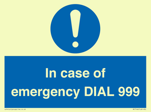 MF7144: In case of emergency DIAL 999