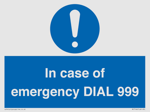 MF7144: In case of emergency DIAL 999