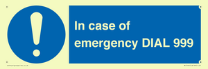 MF7144: In case of emergency DIAL 999