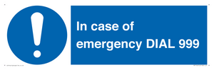 MF7144: In case of emergency DIAL 999