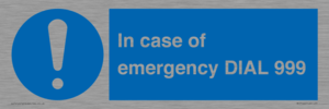 MF7144: In case of emergency DIAL 999
