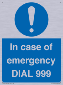 MF7144: In case of emergency DIAL 999