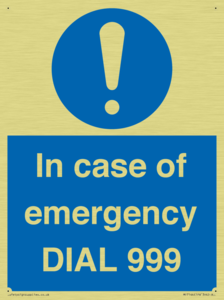 MF7144: In case of emergency DIAL 999