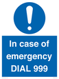 MF7144: In case of emergency DIAL 999