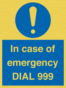 MF7144: In case of emergency DIAL 999