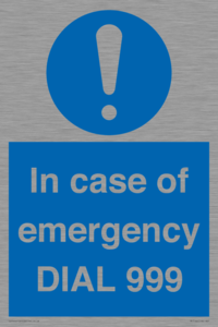 MF7144: In case of emergency DIAL 999