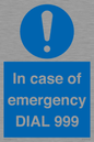 MF7144: In case of emergency DIAL 999