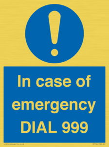 MF7144: In case of emergency DIAL 999