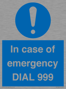 MF7144: In case of emergency DIAL 999