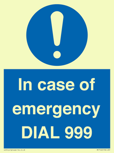 MF7144: In case of emergency DIAL 999