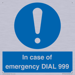 MF7144: In case of emergency DIAL 999