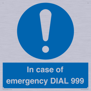MF7144: In case of emergency DIAL 999