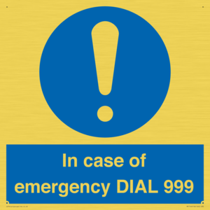 MF7144: In case of emergency DIAL 999
