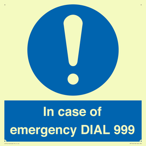 MF7144: In case of emergency DIAL 999