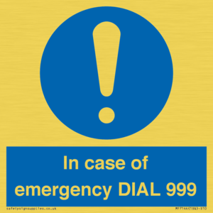 MF7144: In case of emergency DIAL 999