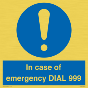 MF7144: In case of emergency DIAL 999