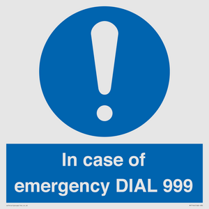 MF7144: In case of emergency DIAL 999