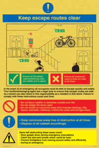 MF7158: Keep escape routes clear for flats