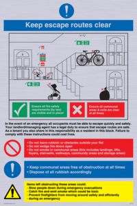 MF7158: Keep escape routes clear for flats