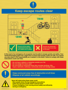 MF7158: Keep escape routes clear for flats
