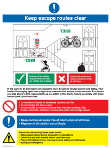 MF7158: Keep escape routes clear for flats