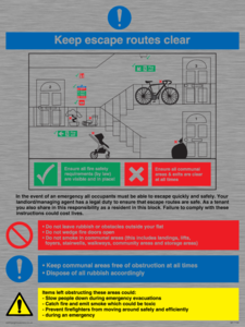 MF7158: Keep escape routes clear for flats
