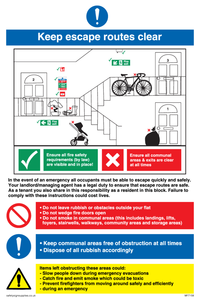 MF7158: Keep escape routes clear for flats