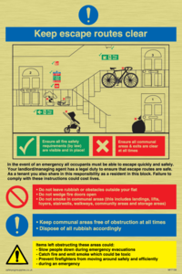 MF7158: Keep escape routes clear for flats