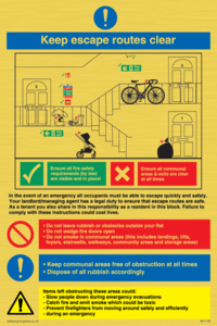 MF7158: Keep escape routes clear for flats
