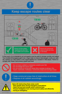 MF7158: Keep escape routes clear for flats