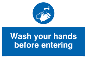 MH199: wash your hands before entering