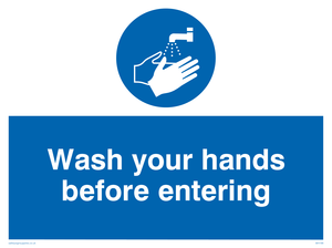 MH199: wash your hands before entering