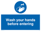 MH199: wash your hands before entering