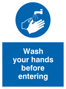 MH199: wash your hands before entering