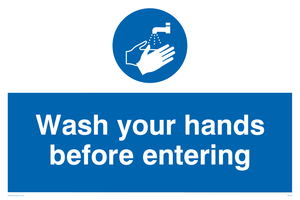 MH199: wash your hands before entering