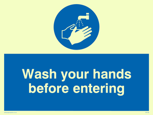 MH199: wash your hands before entering