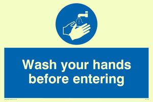 MH199: wash your hands before entering