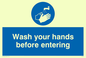 MH199: wash your hands before entering