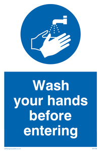 MH199: wash your hands before entering