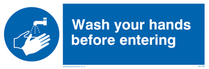 MH199: wash your hands before entering