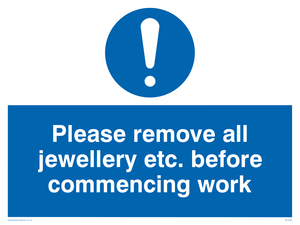 MH200: Remove all jewellery for work