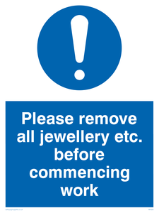 MH200: Remove all jewellery for work