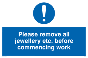MH200: Remove all jewellery for work