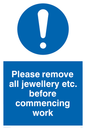 MH200: Remove all jewellery for work
