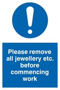 MH200: Remove all jewellery for work