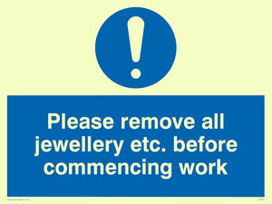 MH200: Remove all jewellery for work